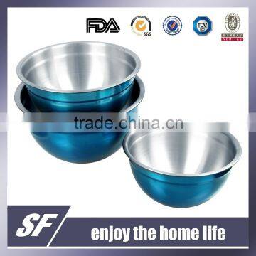 Bule Coating Stainless Steel Mixing Bowl/Salad Bowl/Serving Bowls