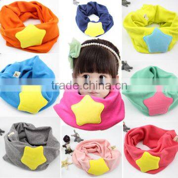 Wholesale Autumn Winter Newest Fashion Candy Color Star Pattern Kids Baby Infinity Scarf