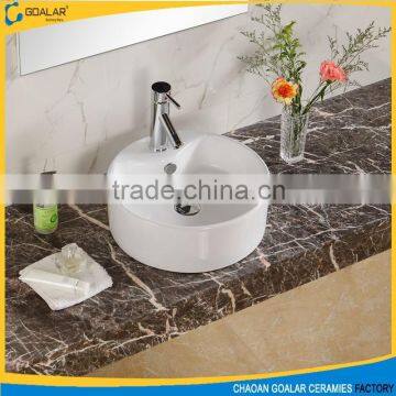 Hot round white ceramic art basin/water sink