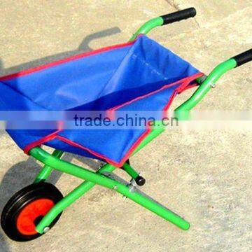 Folding kids wheelbarrow, folding wheel barrow, foldaway wheel barrow, garden wheelbarrow