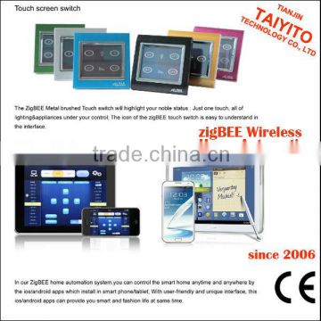 Touch screen home controller for remote home control home automation network