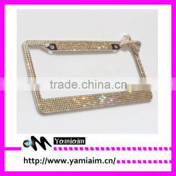 Luxury diamond License metal Plate Frame Car accessories Auto OEM Cute