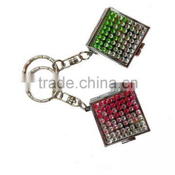 Bling Rhinestone Heart Shape Jeweled Mirror