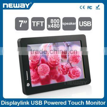 7 inch usb led display touch screen lcd monitor with usb input