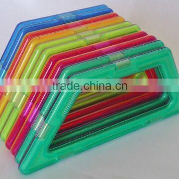 10 MAGFORMERS COMPATIBLE - SET OF TEN TRAPEZOIDS RAINBOW MULTIPLE COLORS photo-5