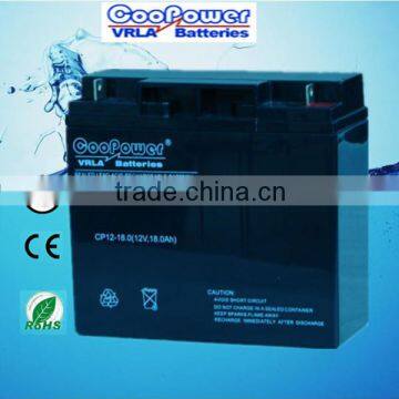 Coopower 12 volt agm battery/ AGM 12V18AH Lead acid battery