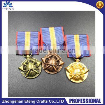 Customized 3D die-casting bronze/copper/gold medal pin badge,fashion metal pin badge