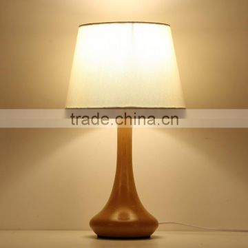 LED Wood table lamp JK-879-18 Table Lamp E27 Wooden Base and Linen Lampshade LED Wood table Light