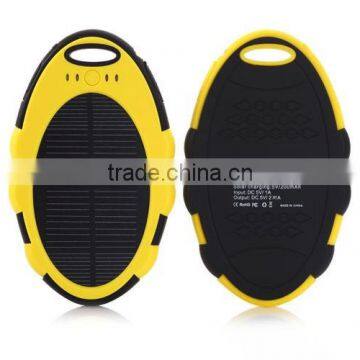 Hot Selling Fashion Design Waterproof 5000mah Solar Powered Charger photo-2
