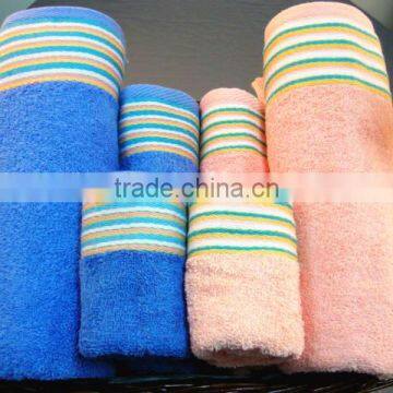 Colored 100% Cotton Guest Towel Sets, decoration bath towel sets