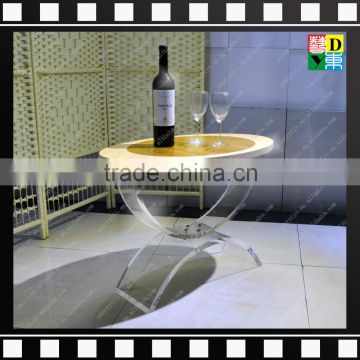 Hotel display Clear case Acrylic marble coffee tables for sale