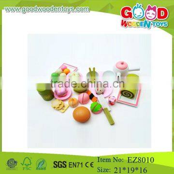 newly wooden preschool play toys food sets toys tea sets toys