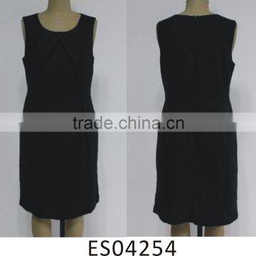 Ladies cotton sleeveless black dress