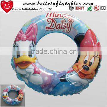 Cheap pvc inflatable custom swimming ring with logo printing