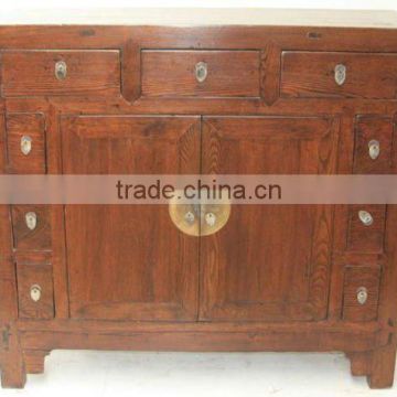 Brown nine Drawer two Door Cabinet