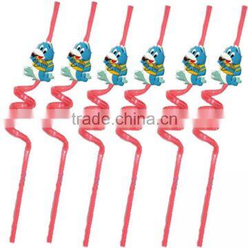 Food grade soft PVC novelty straws for promotion gifts