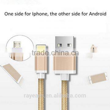 REYON new universal USB charging &sync cable charger for Iphone and Android , both side available universal usb charger cable