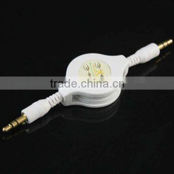 3.5mm Male to Male Retractable Audio Stereo AUX Auxiliary Cable Cord