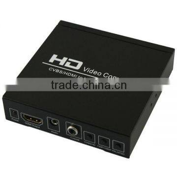 Composite AV CVBS L/R Audio HDMI to HDMI 720P / 1080P HD Video Converter