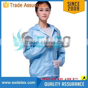 Antistatic ESD Clean Room Polyester Clothing Overcoat Smock Lab Coat Uniform Workwear Suit photo-2
