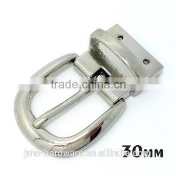 Reversible Zinc Alloy Pin Buckles Smooth Belt Buckle for Men photo-2