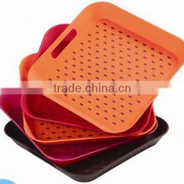 high quality square anti skid kitchen accessories plastic cutlery tray