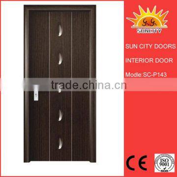 SC-P143 Factory New Design Veneered Plastic Cover PVC Door Price