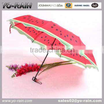 2015 New Design Fashion Fruit Printed Umbrella 3 Folding Umbrella