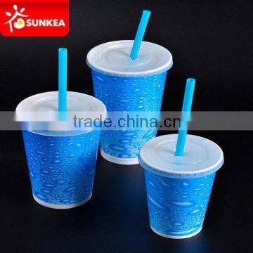 printed single wall paper cups for cold beverage