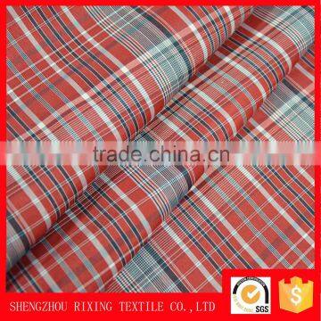 Yarn dyed color shirt use chaoyang ripstop cotton checked shirt fabric