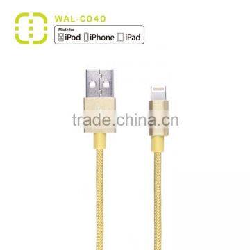 MFI Manufacturer For Apple iPhone 6 original mfi certified cable cotton braided Cables