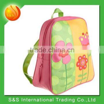 Little girls flower printing cute high quality child school bag