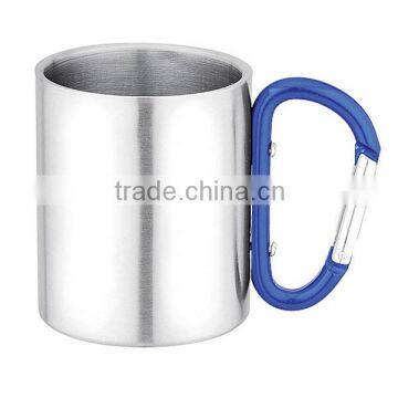 Classical Double Wall Stainless Steel Coffe Mug With Handle Zh-456 photo-2