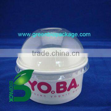 Compostable pla linned paper ice cream cup