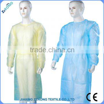 Guangdong manufactory PP or SMS nonwoven disposable isolation gowns