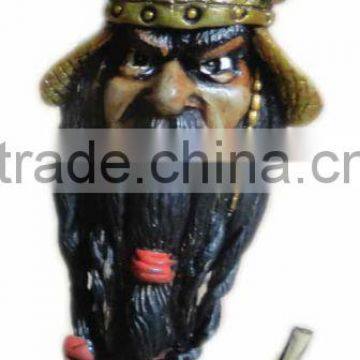 Figurine Shaped Hand Crafted Smoking Pipes - Viking Warrior's Head