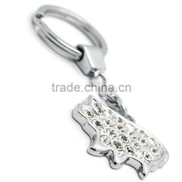 Crystal Diamond Metal Pig Shaped Keychain photo-3