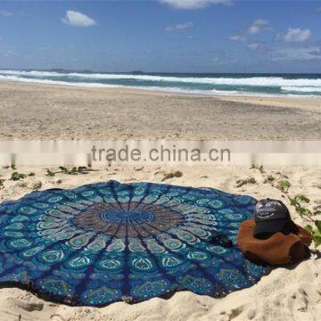 Factory professionally customized velour printed cotton round beach towels