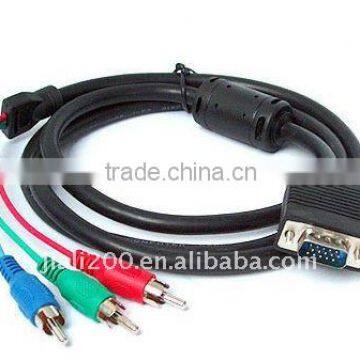 Laptop VGA to TV S-Video RCA AV 3 Adapter Cable NEW 6ft