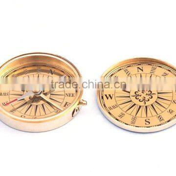 Beautiful Hampton Nautical Brass Compass -Solid Brass Edgar Allan Poe Poem Compass 13421