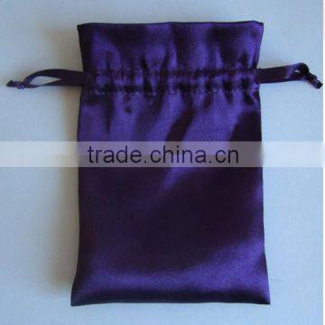 Embroidery Logo Satin Pouch Bag photo-2