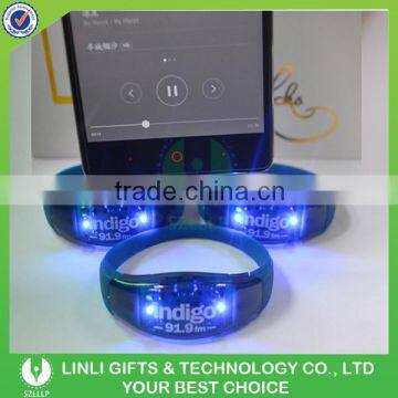 Custom Led Glow Sound Control Bracelet