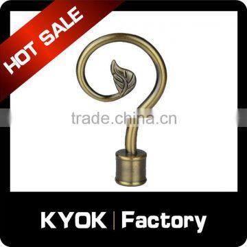 KYOK twisted telescopic curtain pole with resin finials, and curtain rods leaf finial                        
                                                                                Supplier's Choice