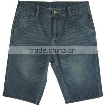 Pop sale men's blue denim shorts man 100% cotton 1/2 twill shorts wholesale manufacturer