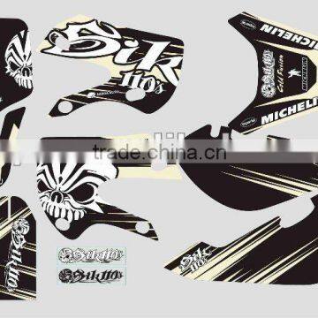 Dirtbike sticker with stronger adhesive