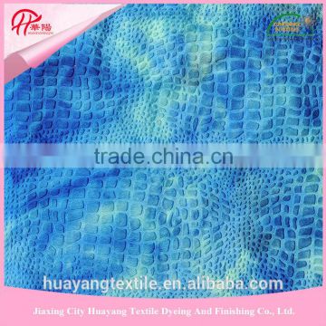 High quality low price foil velboa fabric for toy fabric