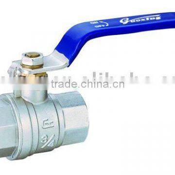 Female x Female Thread Brass Ball Valve With Steel Handle