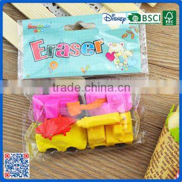 2016 custom fancy 3D eraser with head card for the kindergarten children