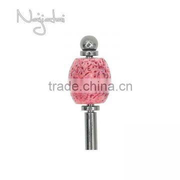 Elegant Pink Coral Japanese Flower Hair Stick photo-2