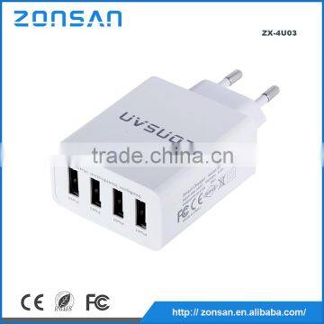 4 Ports USB Wall Charger for iphone ipad, Multi USB Chargers for All Android Devices